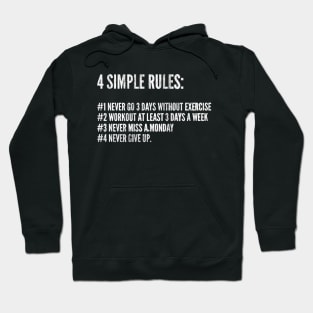 4 simple rules to fitness! Hoodie